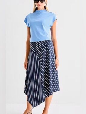 Satin Asymmetrical maxi skirt NWT